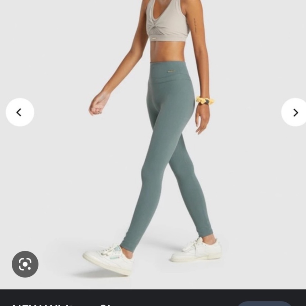 Whitney Simmons Gymshark Highrl Rise Leggings Eucalyptus size XS